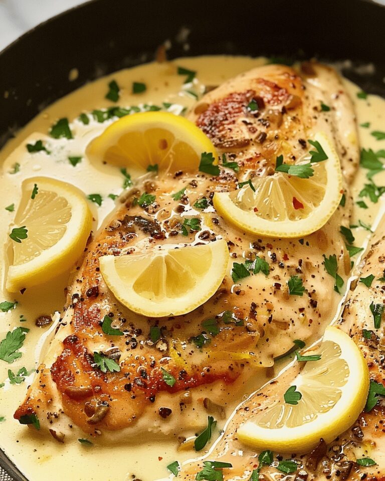 Silky Lemon Garlic Skillet Chicken Recipe