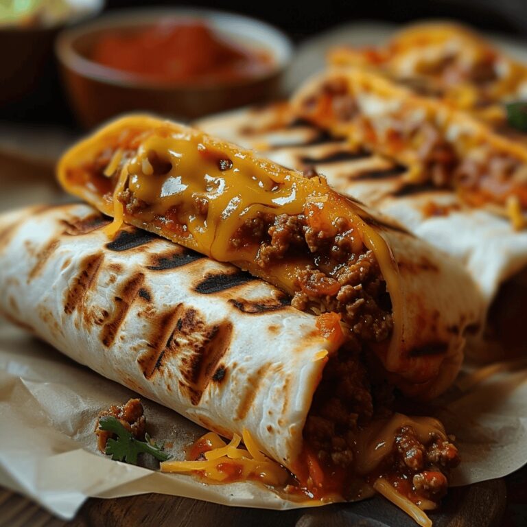 Sloppy Joe Grilled Burritos Recipe