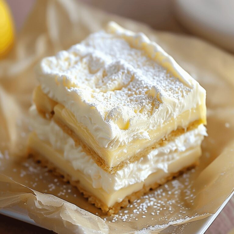 Vanilla Custard Cream Squares Recipe