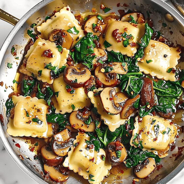 Mushroom Ravioli With Spinach Recipe