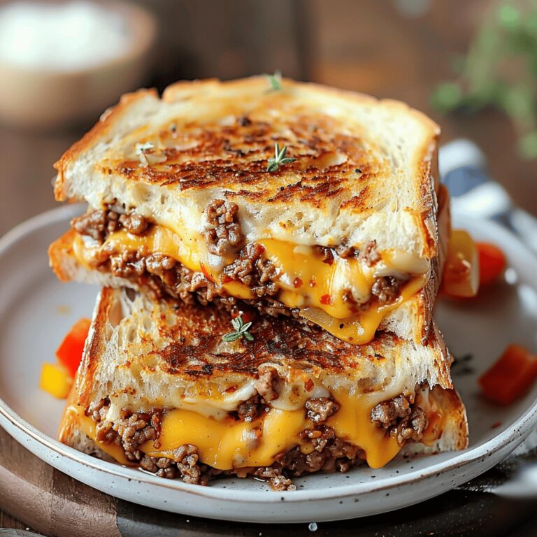Ground Beef Grilled Cheese Sandwich Recipe