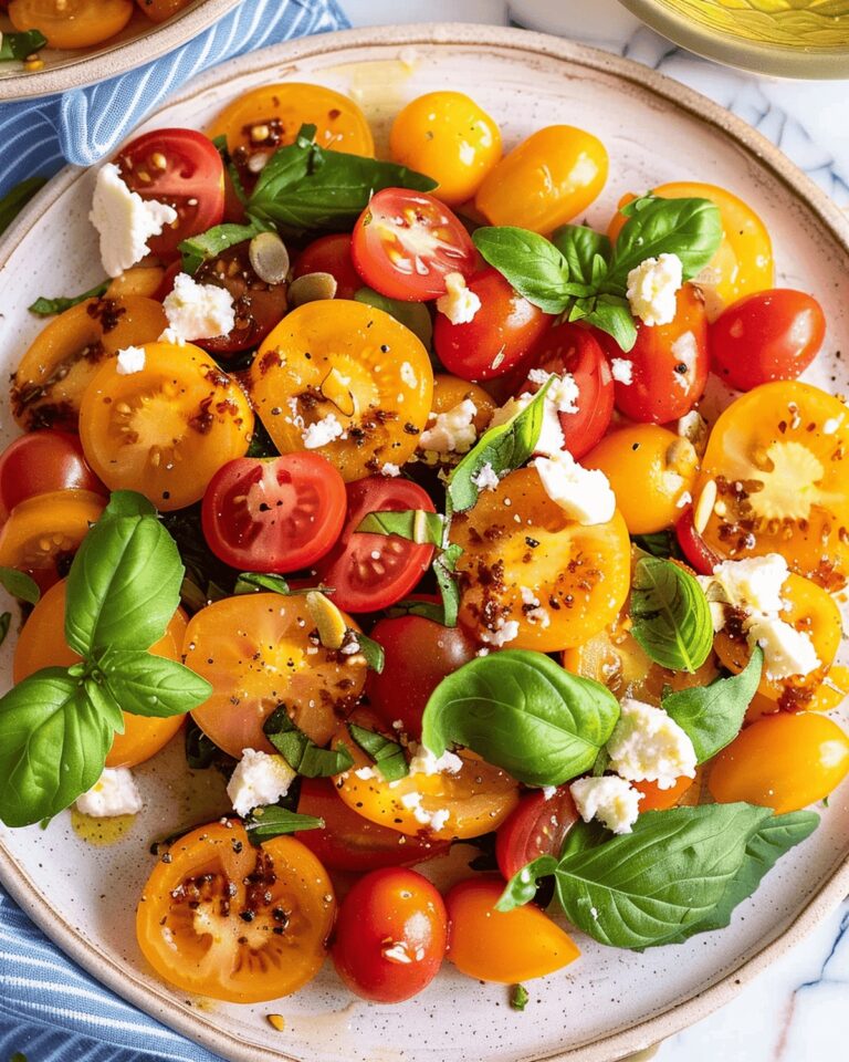 Vibrant Caramelized Apricot And Cherry Tomato Salad With Brocciu Recipe