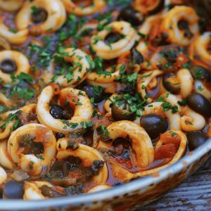 Spicy Calamari Puttanesca Recipe