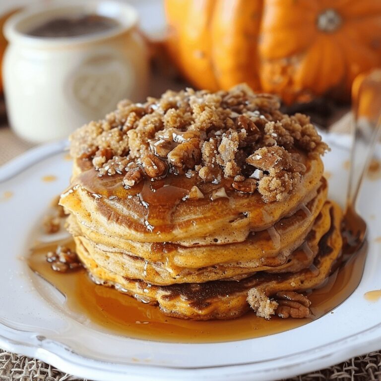 Pumpkin Cinnamon Streusel Pancakes Recipe