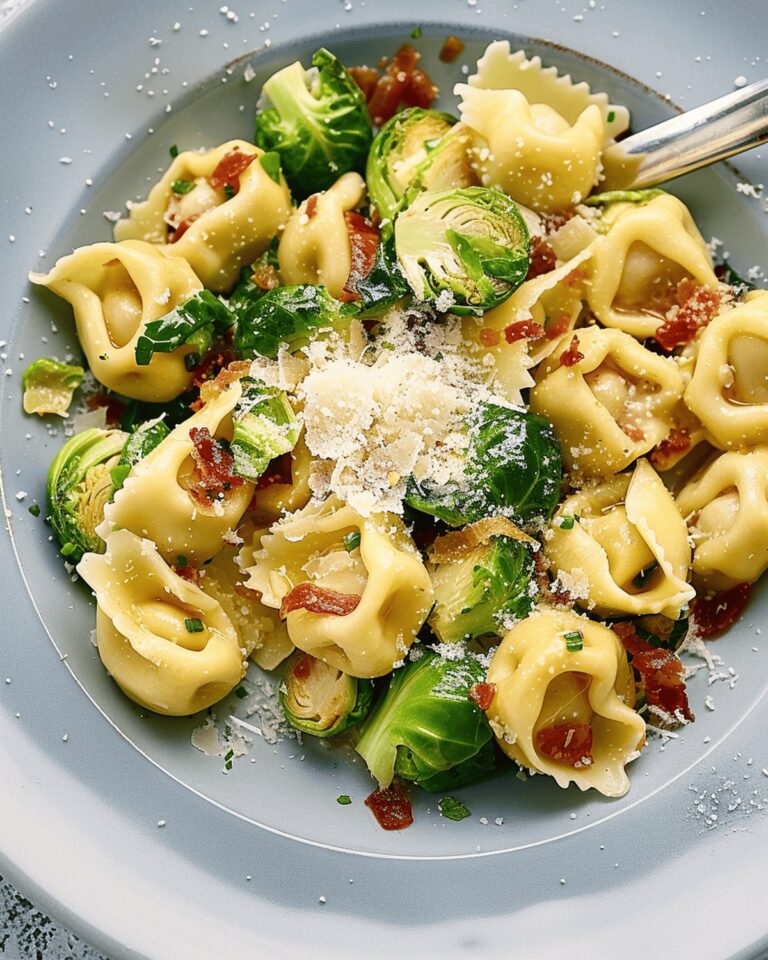 Hearty Tortelloni with Pancetta and Brussels Sprouts Recipe