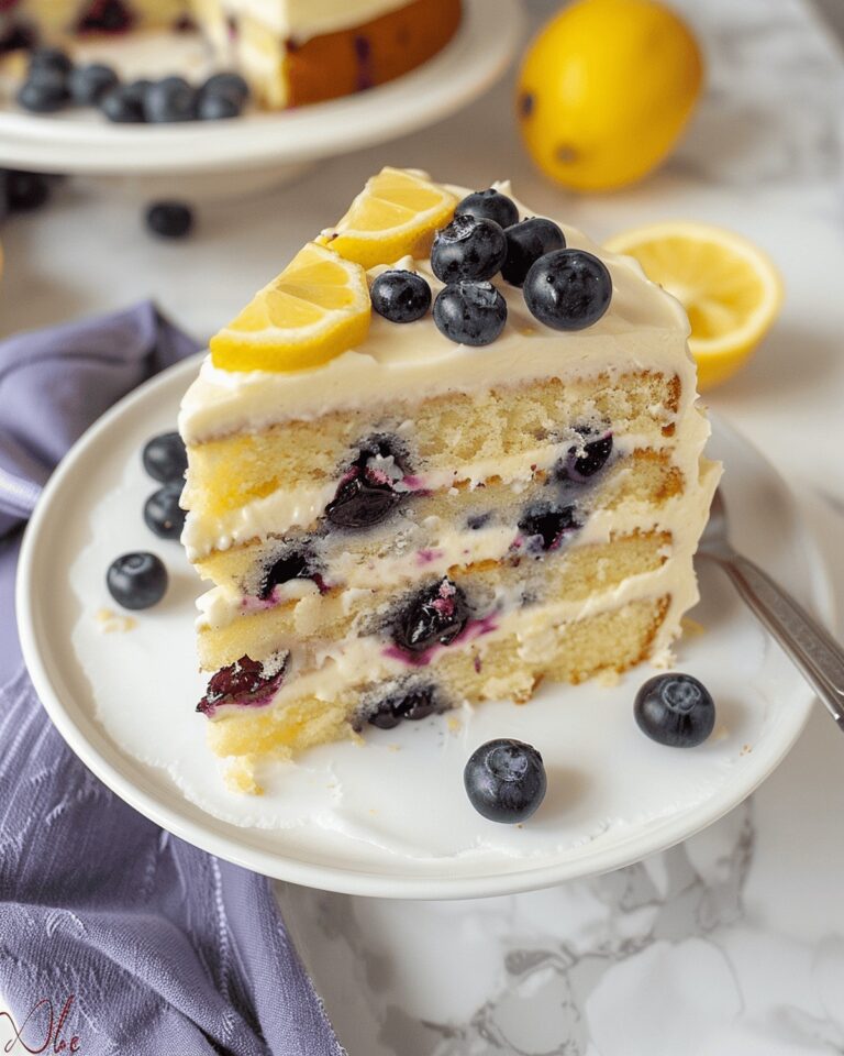Vibrant Lemon Blueberry Cake Recipe