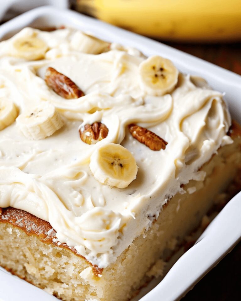 Banana Bliss Cake With Creamy Cheese Topping Recipe