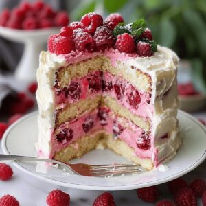 Raspberry Cream Cheese Layer Cake Recipe