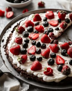 Sweet Berry Brownie Pizza Recipe