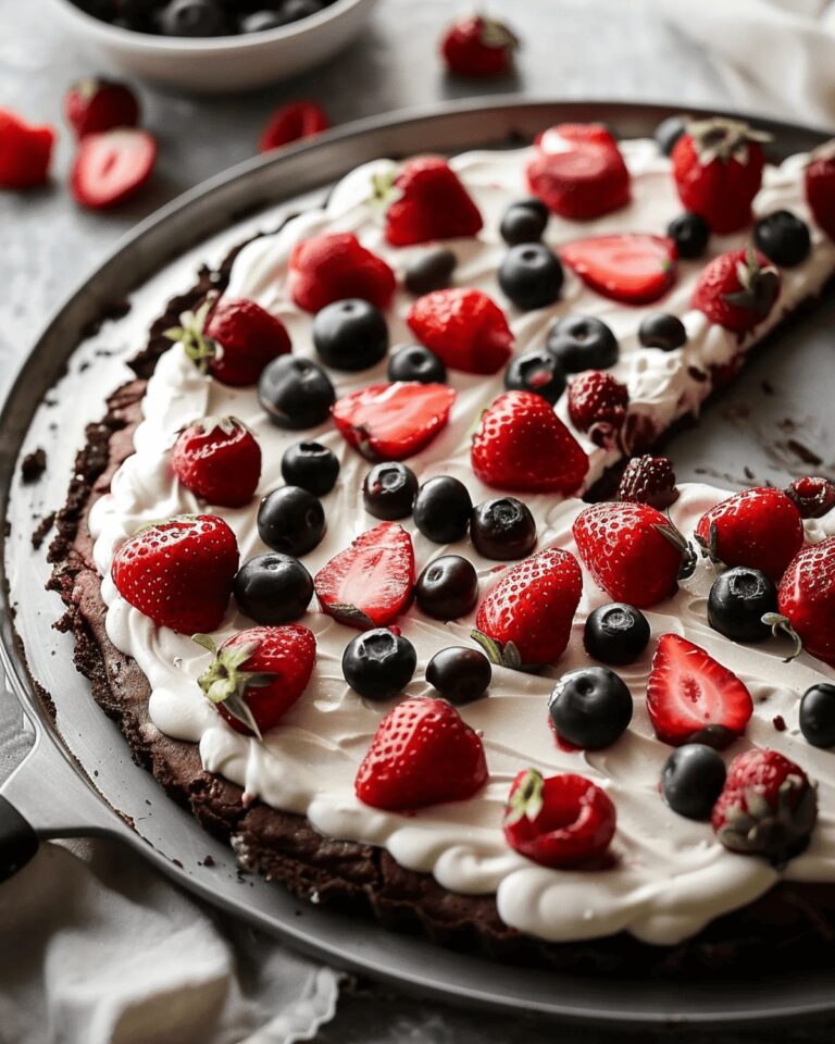 Sweet Berry Brownie Pizza Recipe