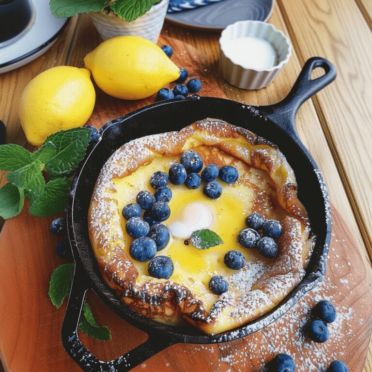 Lemon Curd And Blueberry Dutch Baby Pancake Recipe