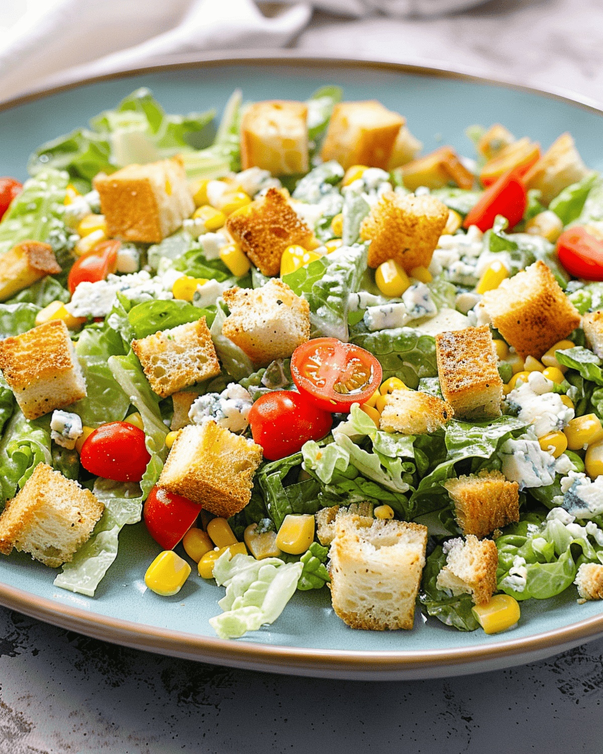 Crispy Romaine Salad with Blue Cheese Recipe