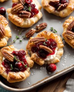 Cranberry Brie And Pecan Puff Pastry Cups Recipe