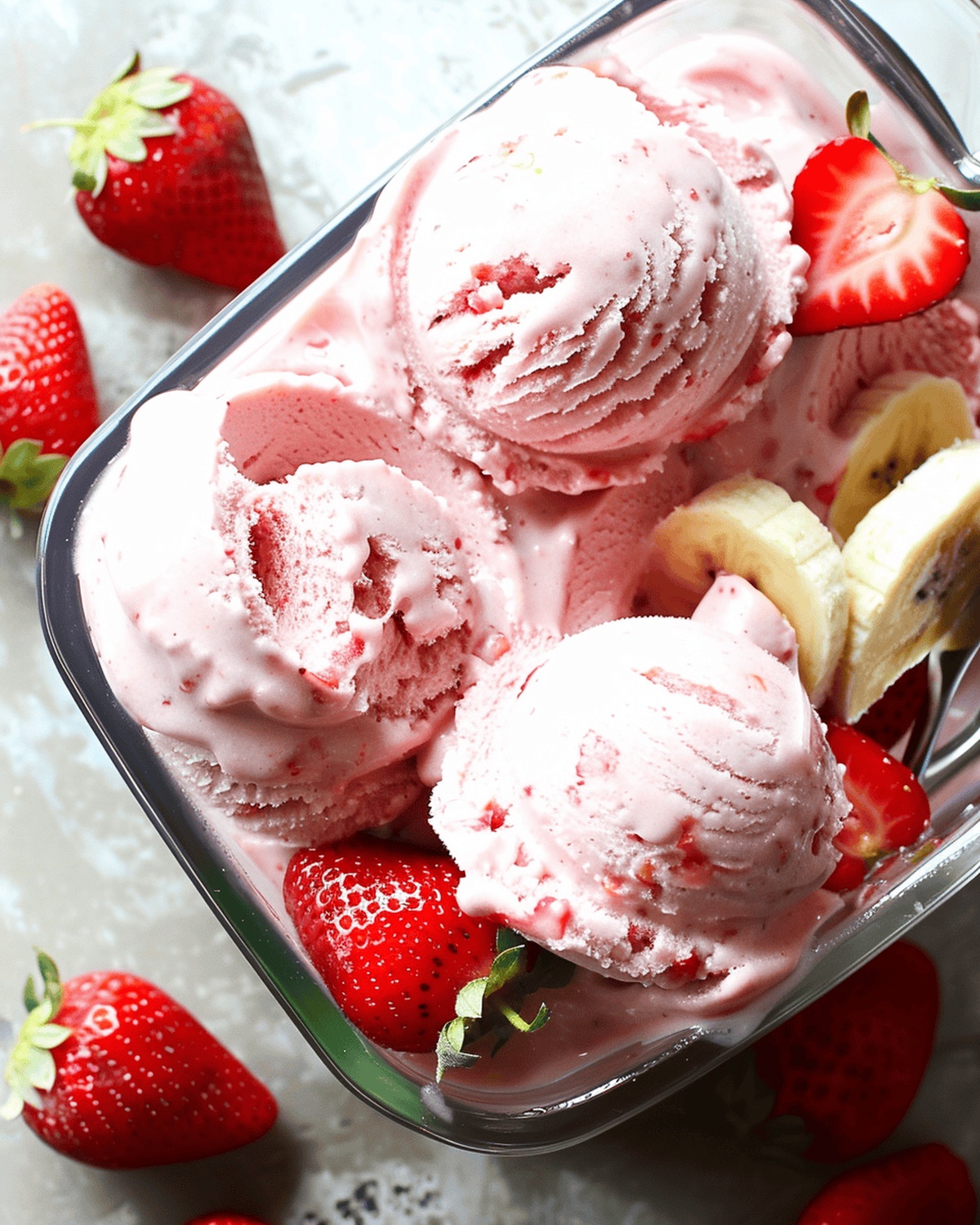 Silky Strawberry Banana Soft Serve Recipe