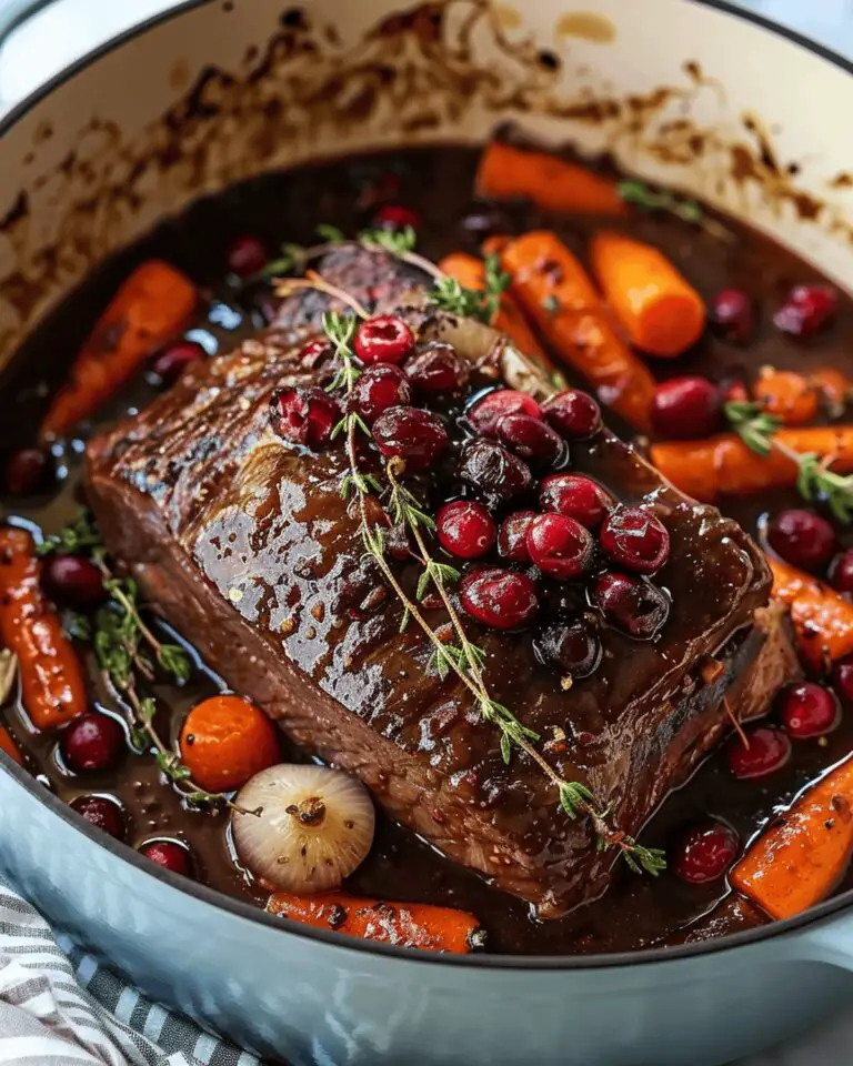 Slow-Cooked Beef Roast With Cranberry Balsamic Sauce Recipe