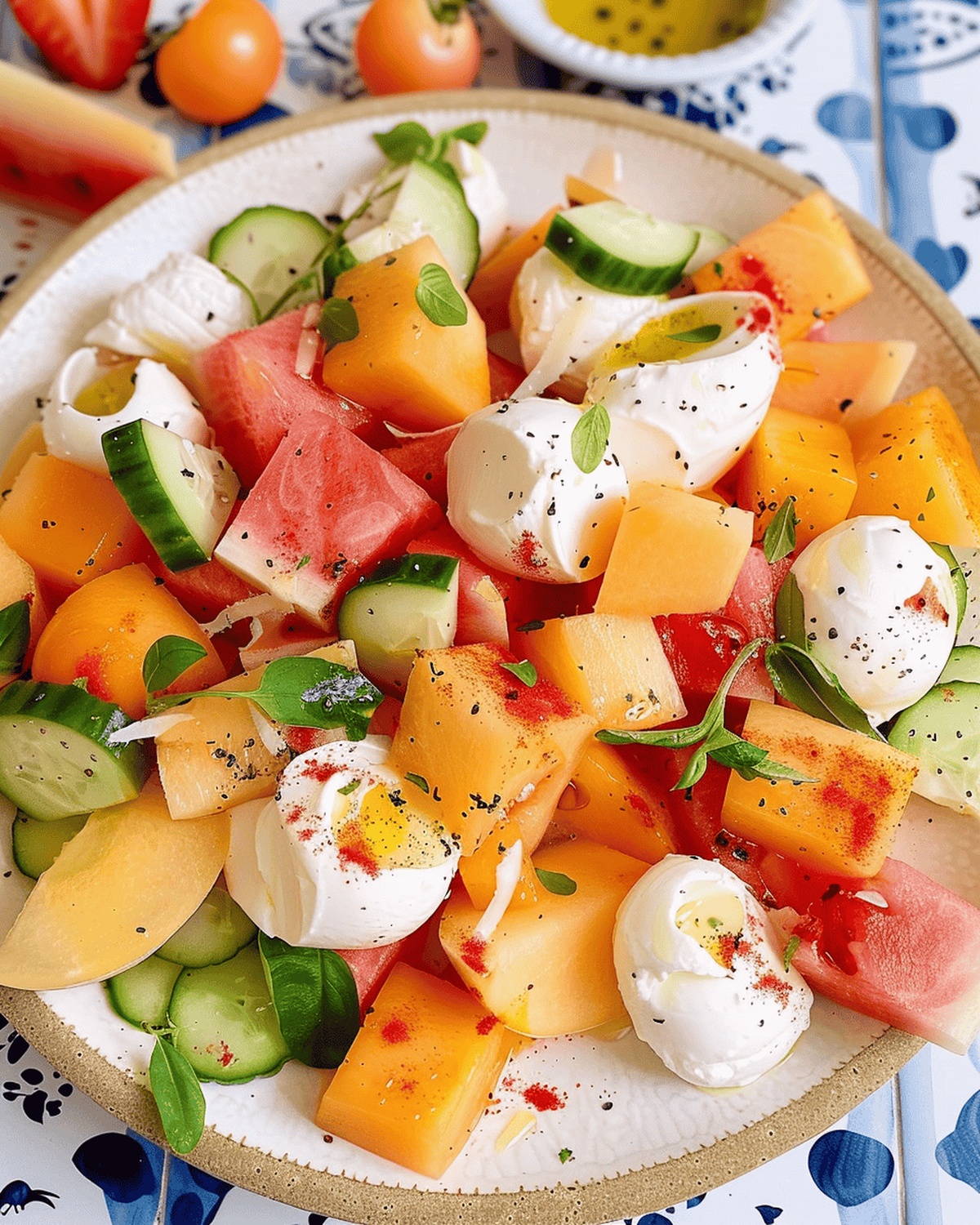 Crisp Melon And Mozzarella Salad Recipe