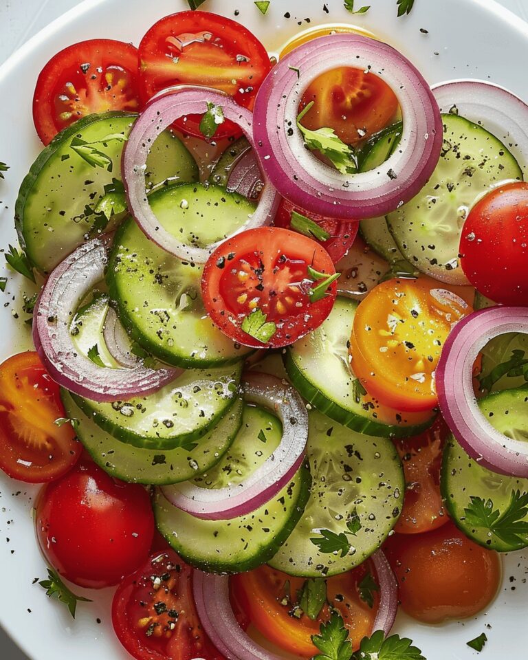 Crisp Cucumber, Tomato, And Onion Delight Recipe