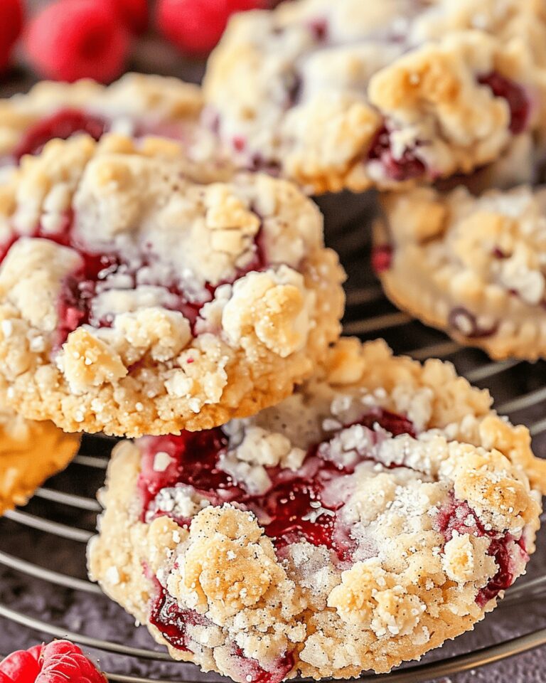 Sweet Raspberry Crumble Cookies Recipe