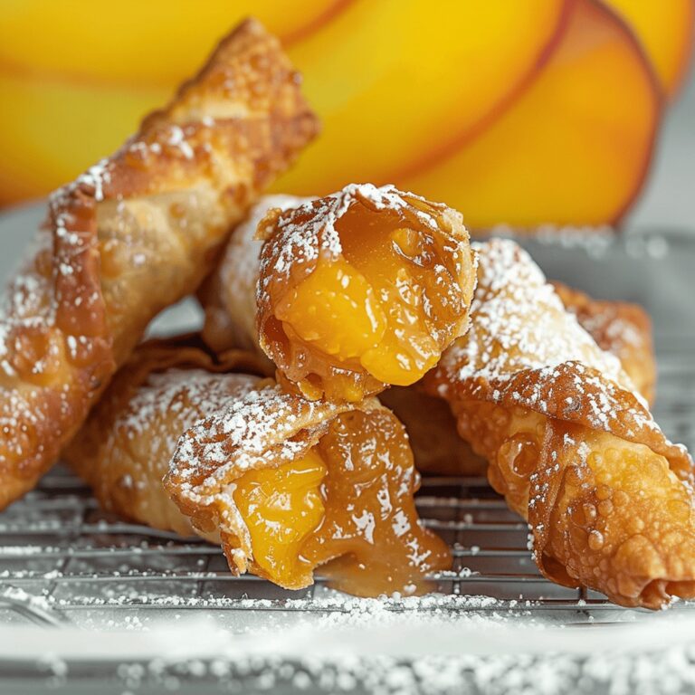 Peach Cobbler Egg Rolls Recipe