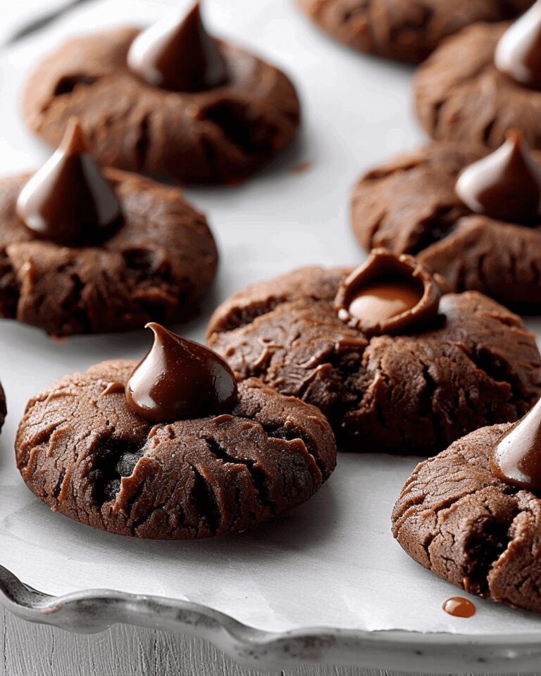 Sinful Chocolate Caramel Kiss Cookies Recipe