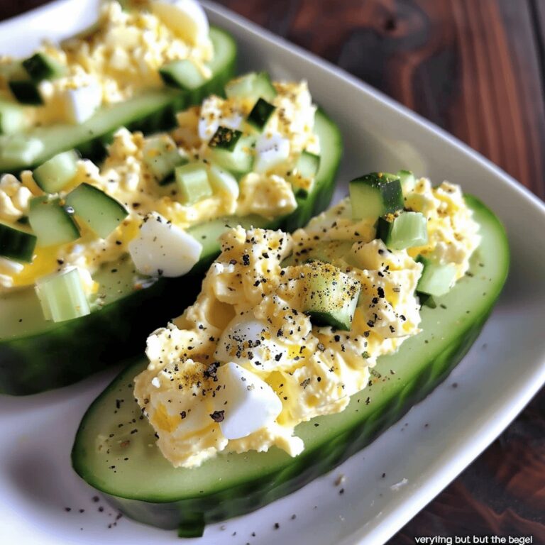 Egg Salad Cucumber Boats Recipe