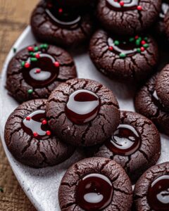 Velvety Chocolate Thumbprint Cookies Recipe