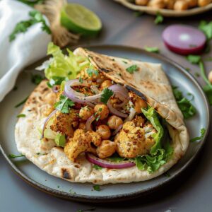 Spicy Cauliflower And Chickpea Wraps Recipe