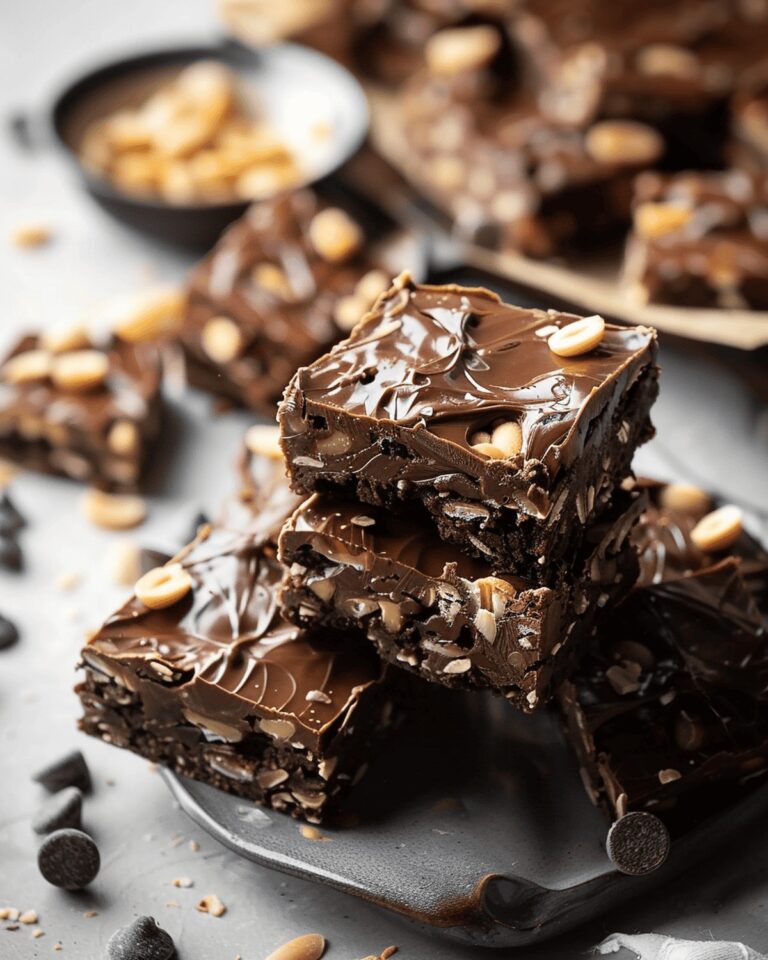 Sinful Chocolate Peanut Butter No-Bake Cookie Bars Recipe