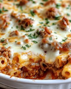 Cheesy Baked Mostaccioli With Sausage Delight Recipe