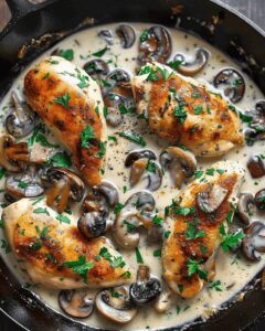 Velvety Mushroom Chicken Skillet Recipe