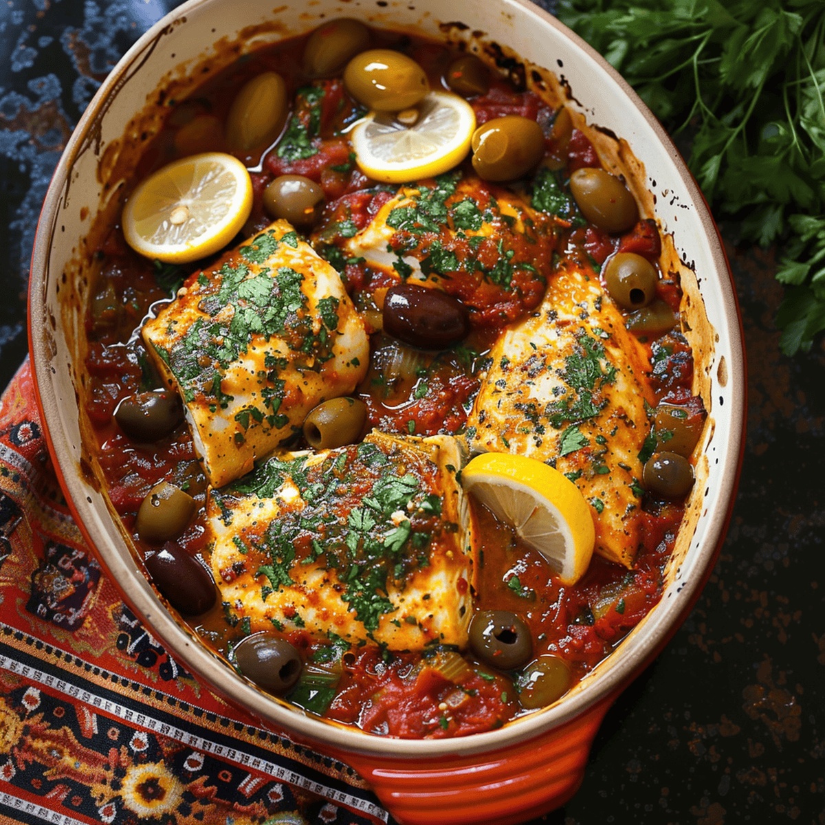 Moroccan Fish Tagine With Ginger & Saffron Recipe