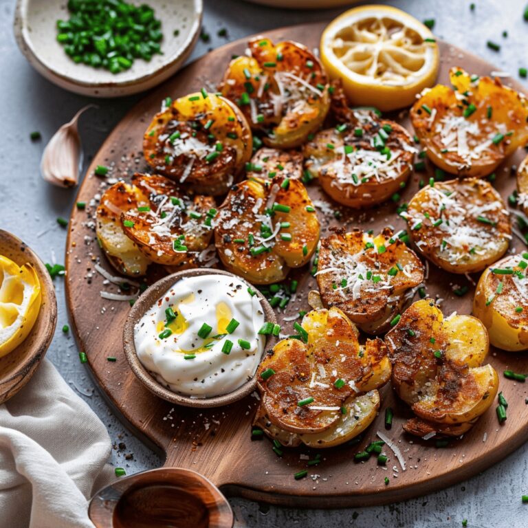 Paprika-Parmesan Smashed Potatoes With Garlic Aioli Recipe