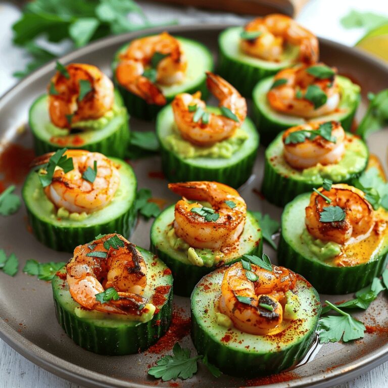Crispy Blackened Shrimp Avocado Cucumber Bites Recipe