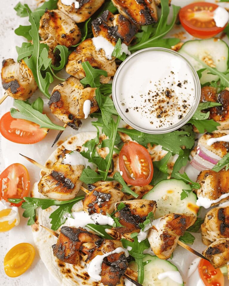 Tantalizing Greek Chicken Skewers with Yogurt Sauce Recipe