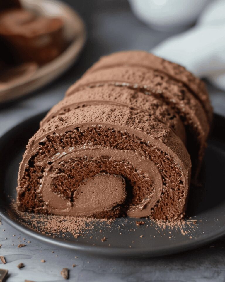 Silky Japanese Chocolate Cake Roll Recipe