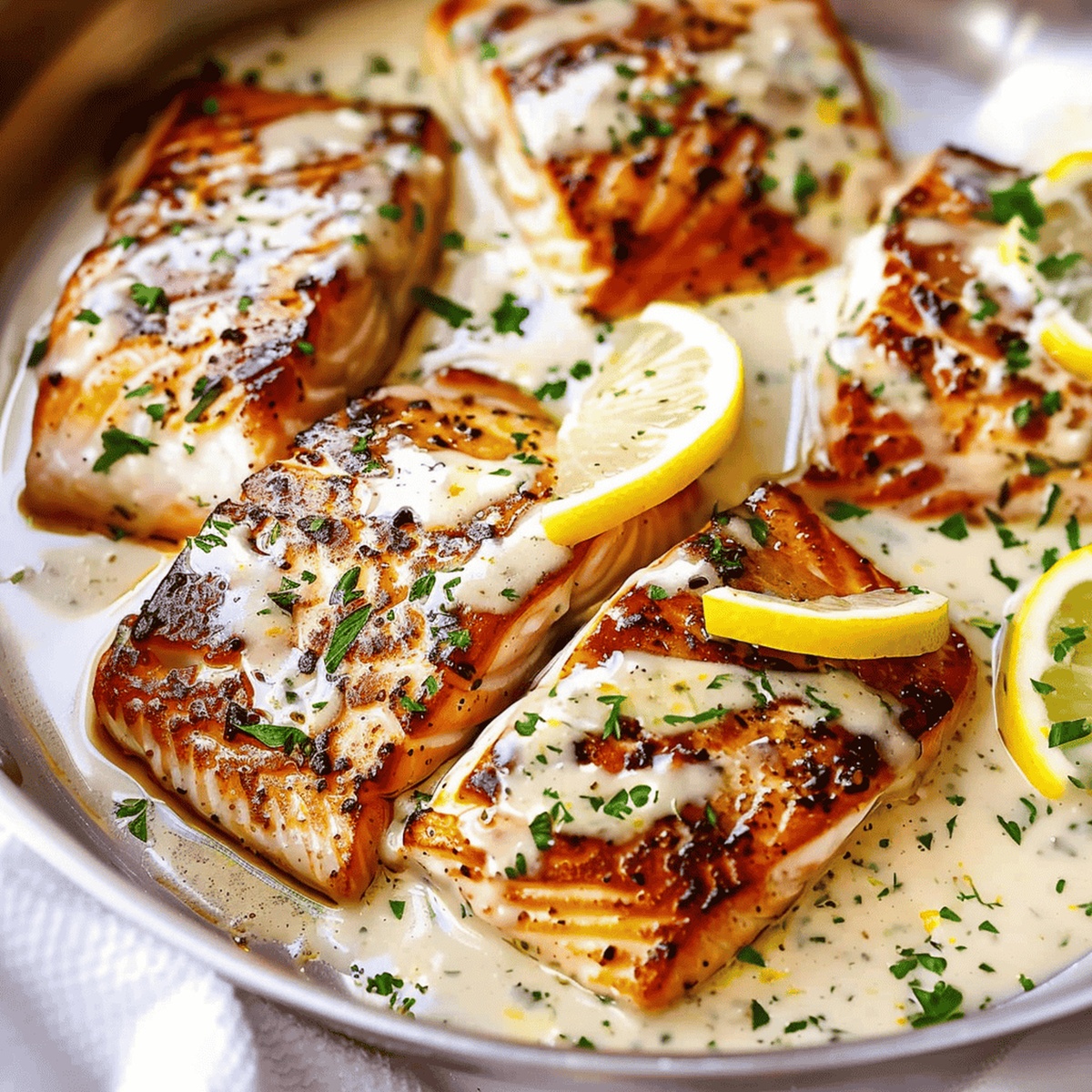 Mahi Mahi With Lemon Garlic Cream Sauce Recipe