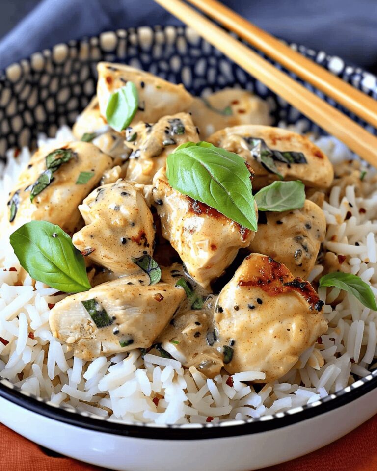 Aromatic Basil Chicken with Coconut Curry Sauce Recipe
