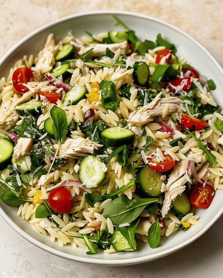 Bright Lemon Orzo Salad with Chicken Recipe