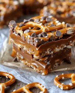 Caramel Pretzel Delight Bars Recipe