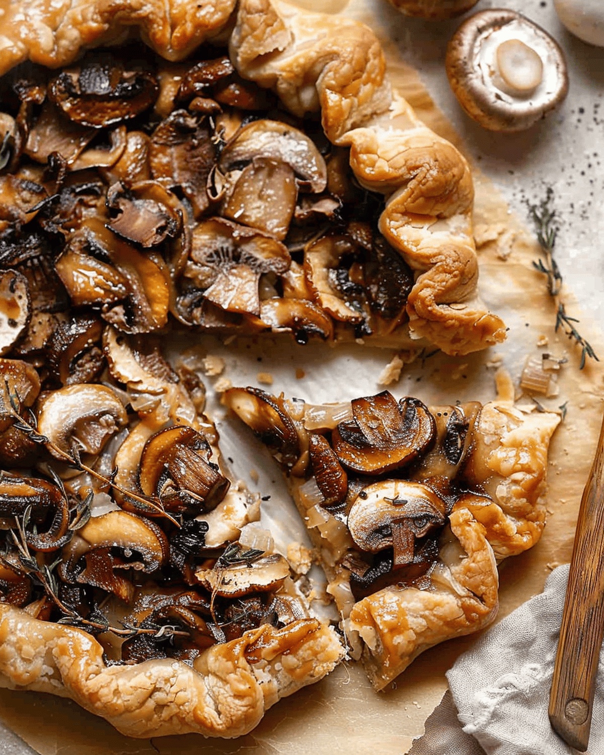 Rustic Vegetarian Mushroom Galette Recipe