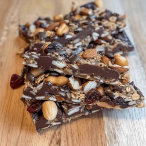 Crunchy Chocolate Trail Mix Bars Recipe
