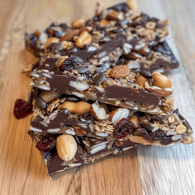 Crunchy Chocolate Trail Mix Bars Recipe