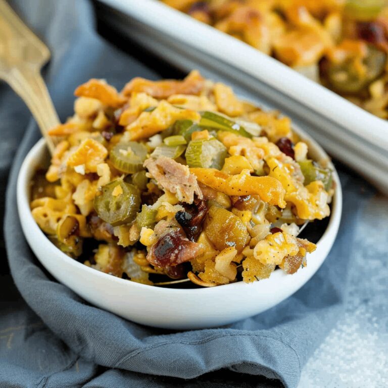 Rustic Sausage And Cranberry Stuffing Casserole Recipe