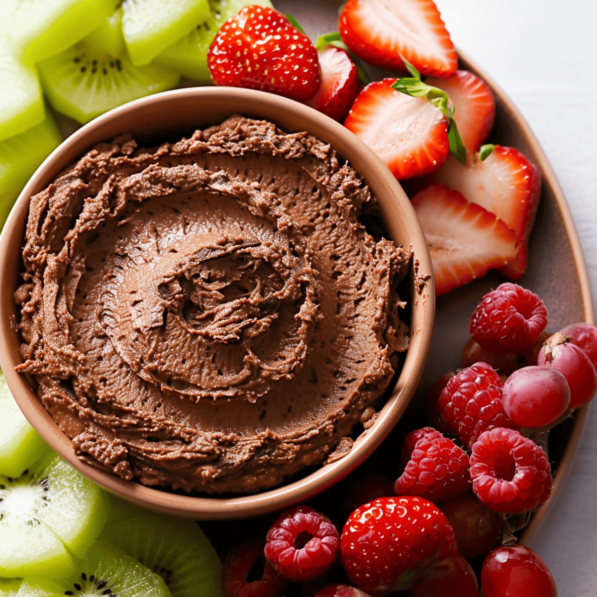 Silky Chocolate Hummus Fruit Dip Recipe