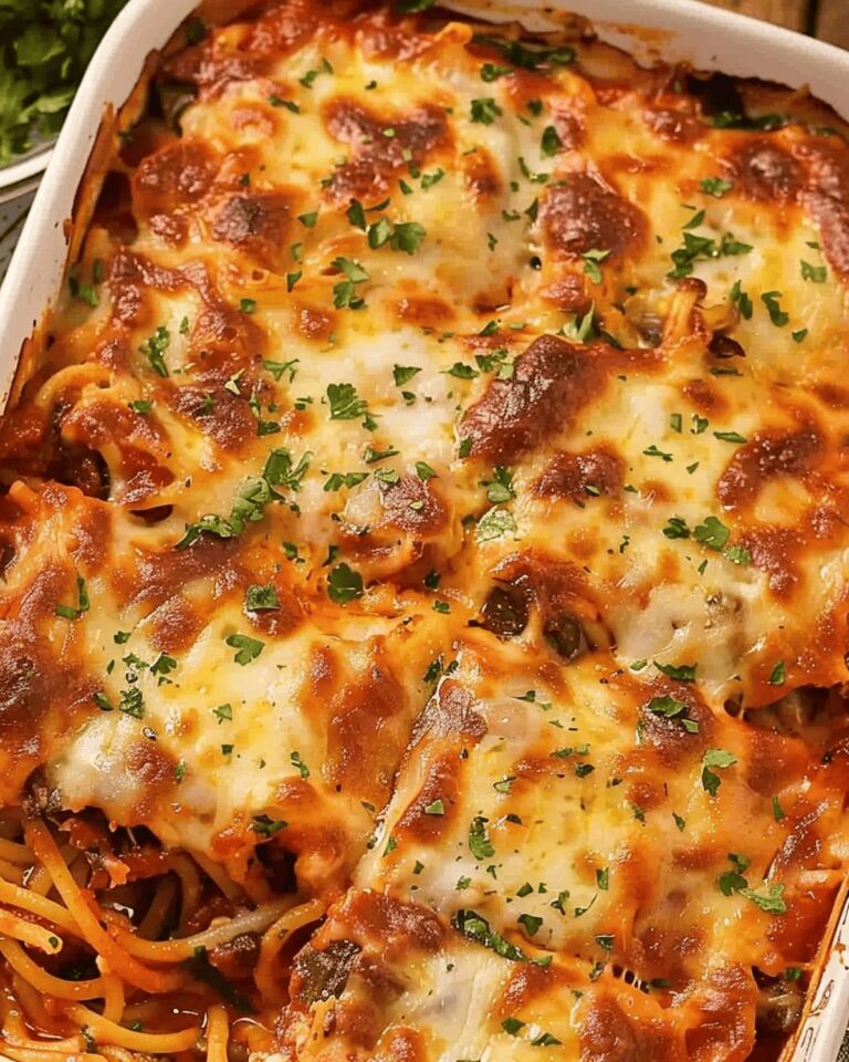 Cheesy Baked Spaghetti Recipe