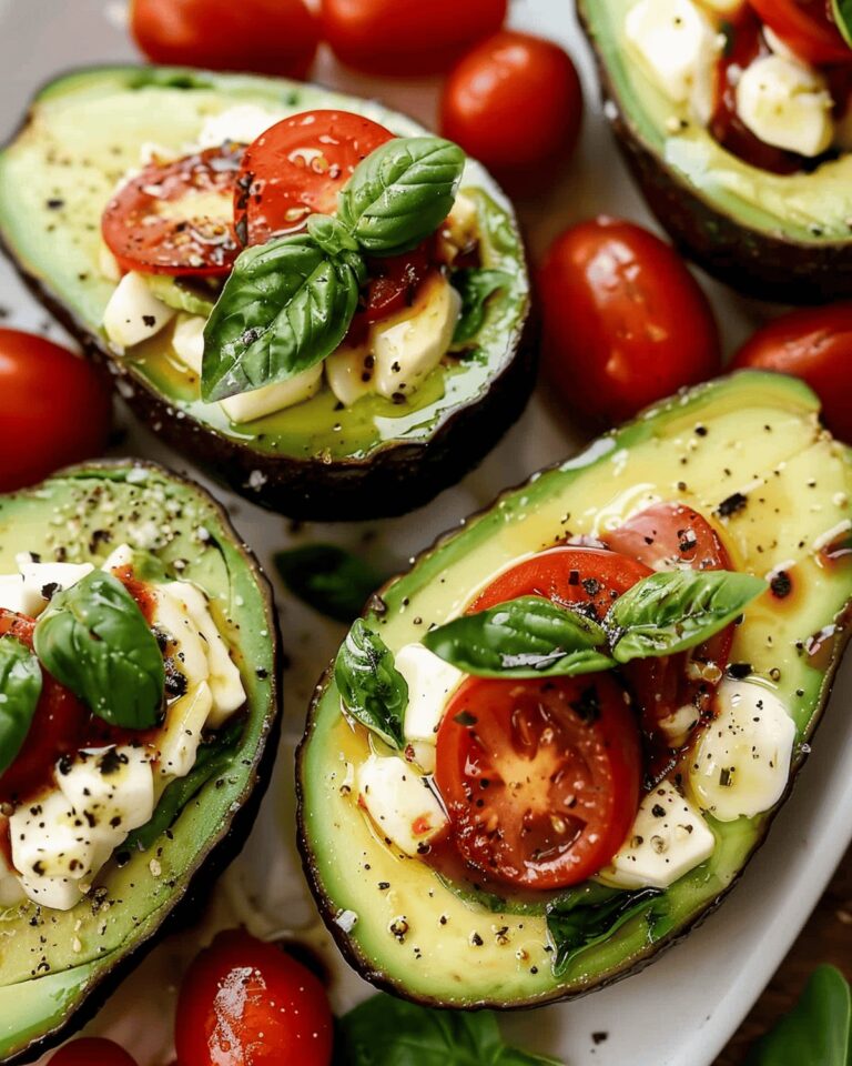 Vibrant Caprese Stuffed Avocado Recipe