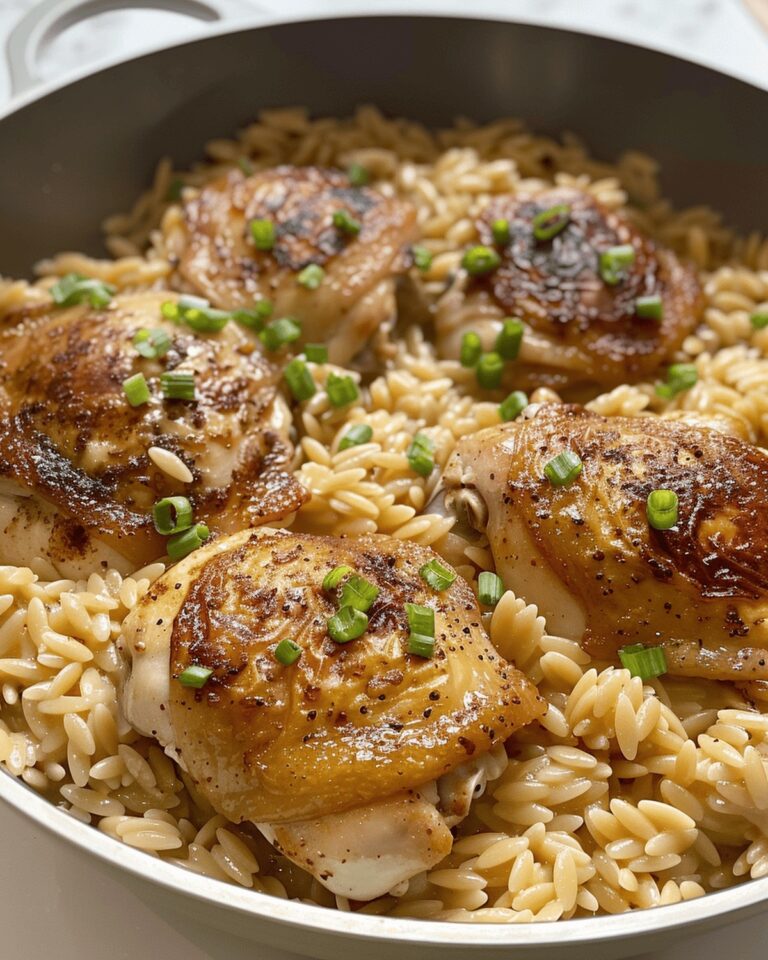 Sour Cream And Onion Chicken Thighs With Orzo Delight Recipe