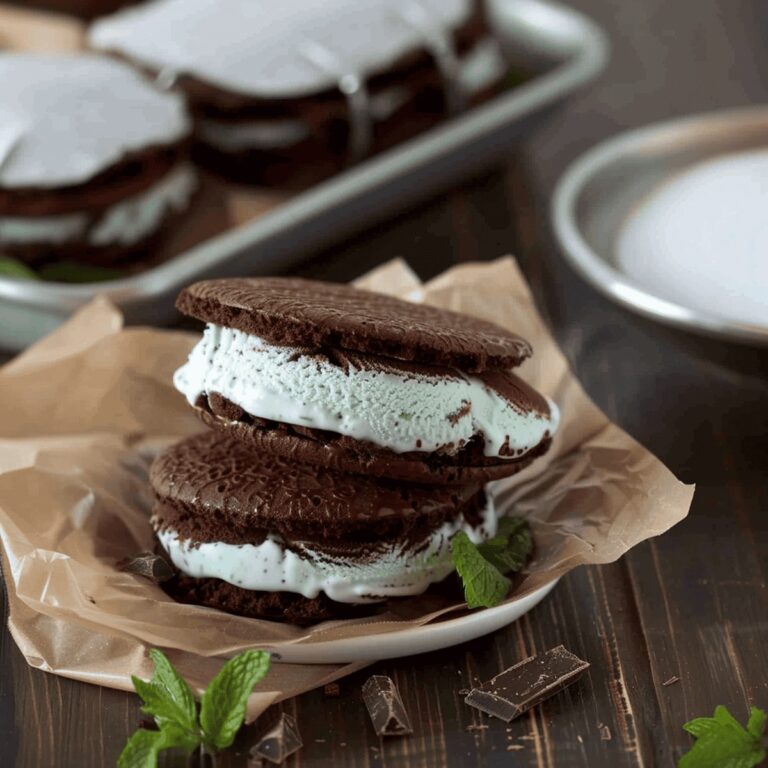 Minty Chocolate Ice Cream Sandwiches Recipe