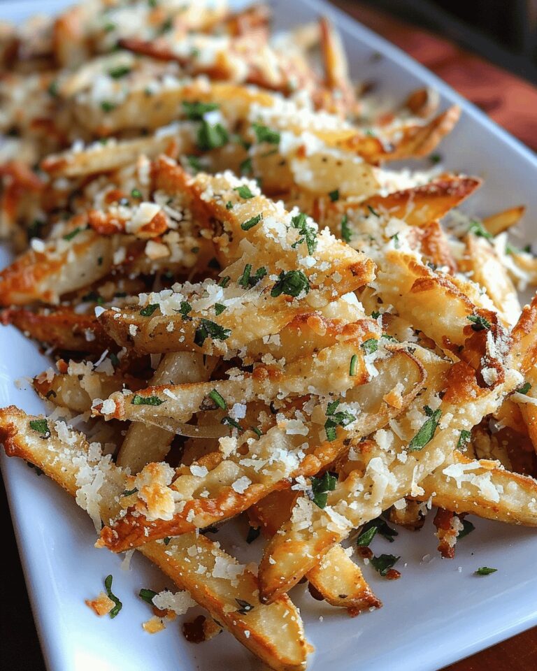 Golden Parmesan Garlic Fries Recipe