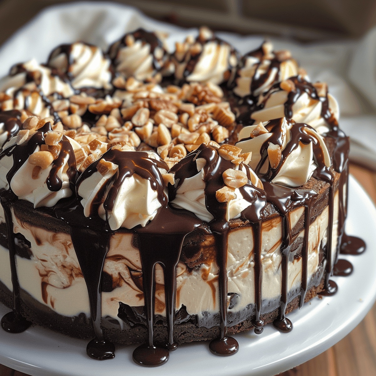 Hot Fudge Sundae Brownie Cheesecake Recipe
